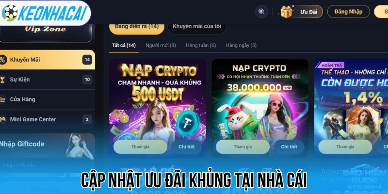 Vin88 - Nhà Cái Kèo Bóng Đá Minh Bạch, Cập Nhật Nhanh 2 Cập nhật ưu đãi khủng tại nhà cái