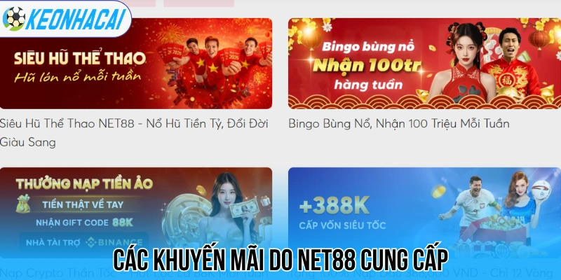Các khuyến mãi do Net88 cung cấp