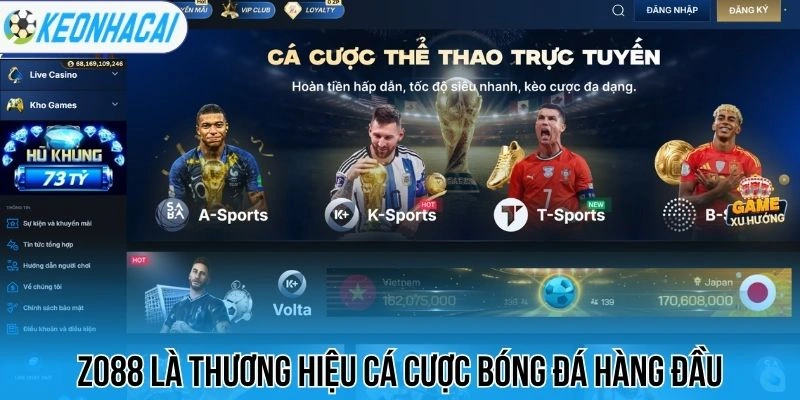 Zo88 - Địa Chỉ Cá Cược Thể Thao Xanh Chín, Khuyến Mãi Khủng 1 Zo88 là thương hiệu cá cược bóng đá hàng đầu