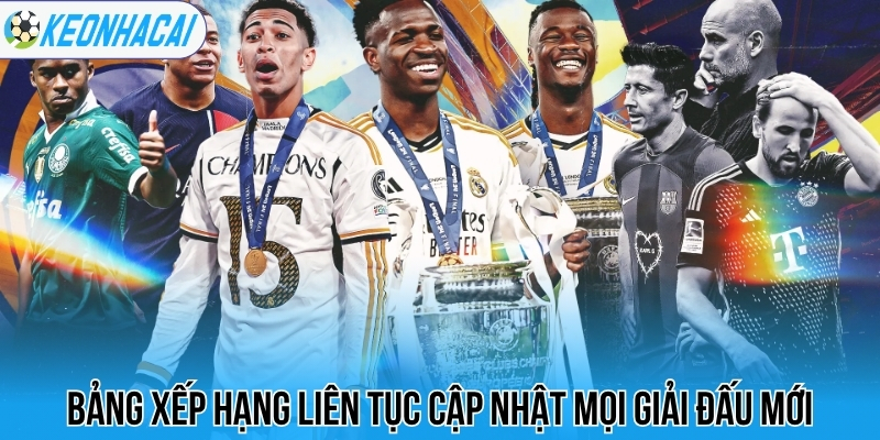 BXH bóng đá - Bảng xếp hạng bóng đá 28 Bảng xếp hạng liên tục cập nhật mọi giải đấu mới