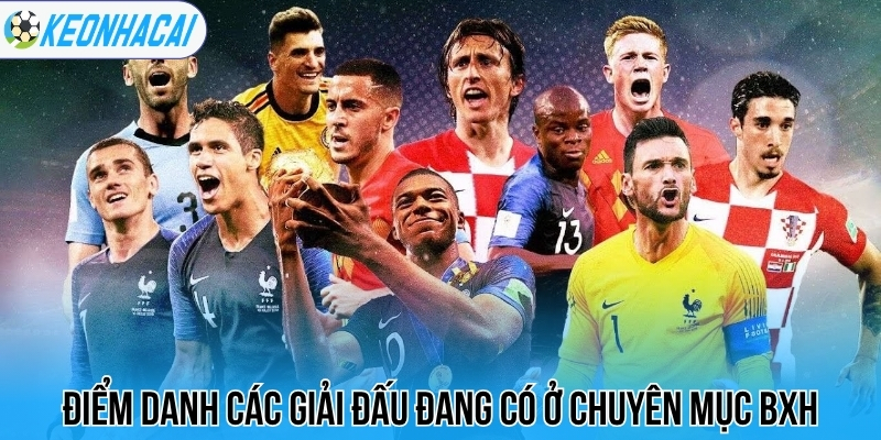 BXH bóng đá - Bảng xếp hạng bóng đá 29 Điểm danh các giải đấu đang có ở chuyên mục BXH