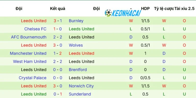 Nhận định phong độ Leeds United gần nhất